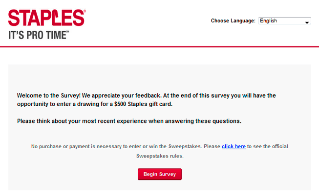 Staples Survey Login